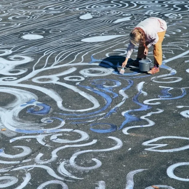 Artist Talk/Panel Discussion
Sunday, April 27th, 1pm-2:30pm
SITE Santa Fe Auditorium

The Railyard Art Project is excited to host a free talk by internationally recognized eco-artist Stacy Levy to discuss her large-scale Missing Waters painting installation in the Santa Fe Railyard. The talk will be followed by a panel discussion with fellow artists Basia Irland, Dominique Mazeaud, Bobbe Besold and Paula Castillo, moderated by ecoartspace founder Patricia Watts. In the SITE Santa Fe auditorium (1606 Paseo de Peralta, Santa Fe). 

Reservation required, email izzy@railyardpark.org to RSVP

Created using a biodegradable mixture of chalk and water, "Missing Waters" is meant to evoke Santa Fe's more watery past, when at least 40 acequias flowed through the region. The piece will be installed on the Santa Fe Rail Trail by the Railyard Park and along sidewalks throughout the Railyard Plaza. Over three days - April 25th, 28th, and 29th - Levy, local artists, NM School for the Arts students, and passersby will apply the water map directly to the existing hardscape, using hydrological patterns that moving water creates with laminar flow and turbulence. The painting will be temporary, wearing away in days under foot traffic, or washing away with the next rainstorm.

This project is partly supported by New Mexico Arts, a division of the Department of Cultural Affairs, the National Endowment for the Arts, and the City of Santa Fe’s Arts and Culture Department.

@santafeartsandculture
@newmexicoarts
@stacylevy
@ecoartspace
@basiairland
@paula_castilloart
@dominique_mazeaud
@bobbebird